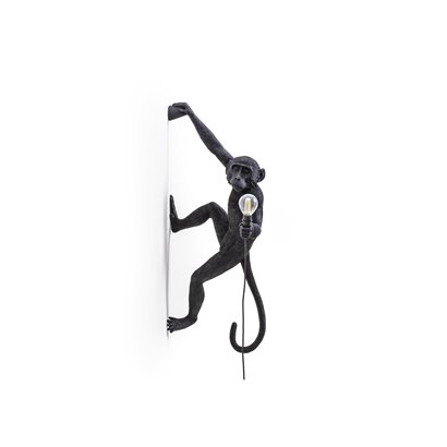 Monkey Lamp Outdoor Hanging Right Hand - Zwart