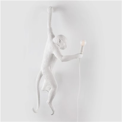 The Monkey Lamp Hanging Left - Wit