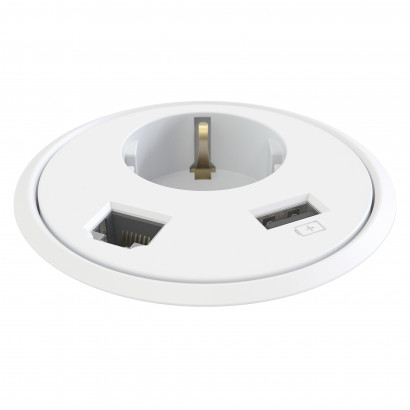 Powerdot - 1 stopcontact, Computer, USB-lader