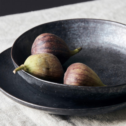 Schaal Pion - Ø19 cm, Zwart/bruin